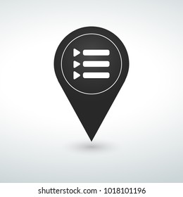 Checklist pin Map pin icon