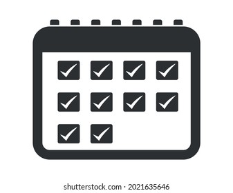 Checklist plan calendar vector icon