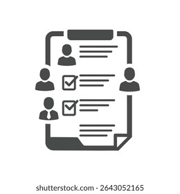 Checklist with Profiles Representing Candidate Shortlisting and HR Decision Making Process
