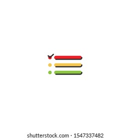 checklist progress level color line icon