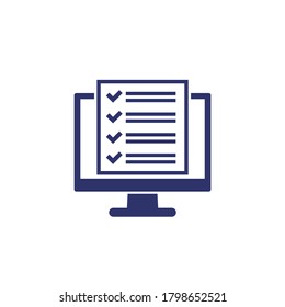 checklist, project management software icon on white