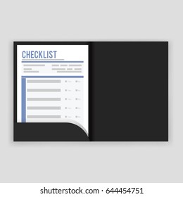 Checklist questionaire survey vector illustration