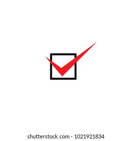 checklist red color and box