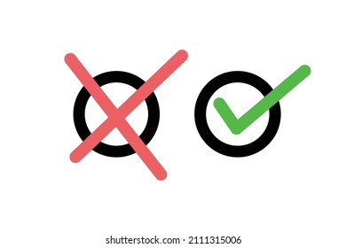 Checklist and reject icon design vector illustration