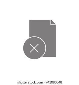 Checklist rejected web icon on white background