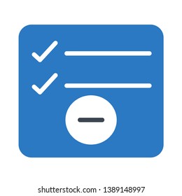 checklist remove glyph double color icon
