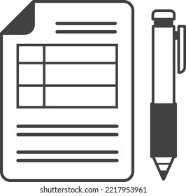 checklist report illustration in minimal style isolated on background