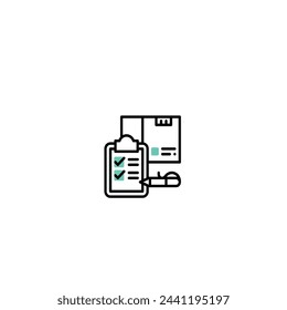Checklist report vector icon illustration sign