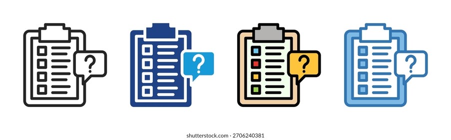 Ícone Revisão da lista de verificação define várias coleções de estilos