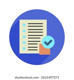Checklist rounded flat color, mini illustration icon. use for modern concept, print, UI, UX kit, web and app development. Vector related to sales, logistic and ecommerce