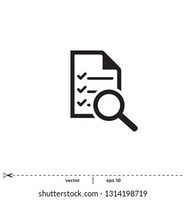 checklist search icon symbol logo template