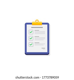 Checklist - Shadow icon vector isolated. Flat style vector illustration.