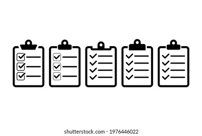 checklist sheet on a white background