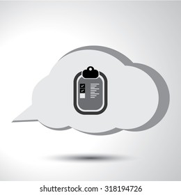 Checklist sign flat icon