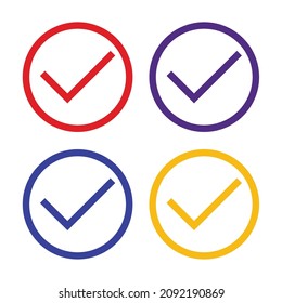 checklist sign, four-color checklist icon