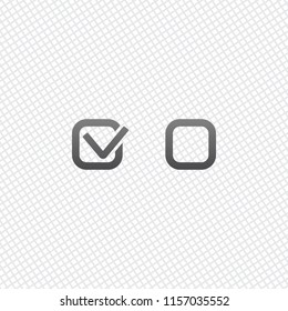 Checklist sign icon. On grid background
