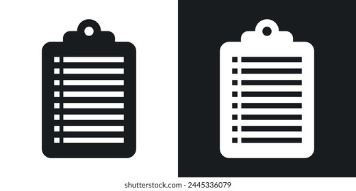 Checklist Sign and List Icon Set. Form Document and Task Symbol.