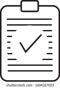 checklist sign on the work board icon vector