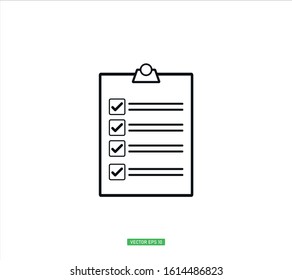 Checklist sign symbol for web site and app design