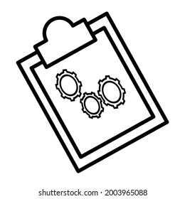 Checklist simple flat icon. Clipboard icon on a white background. Vector illustration.