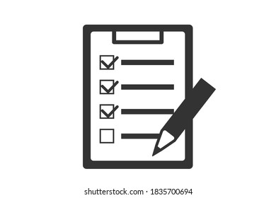 Checklist. A simple illustration. Vector material.