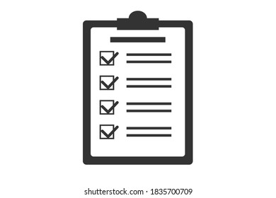 Checklist. A simple illustration. Vector material.