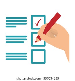 checklist with square cases icon image vector illustration design 