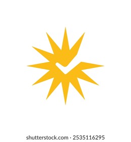Lista de verificación y sello de logotipo de Vector Icono Plantilla Ilustración