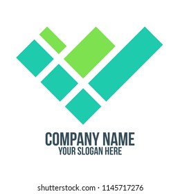 checklist, success, done, and abstract concept. logo, icon, idea, symbol and brand for company, corporate, foundation, business, startup and enterprise