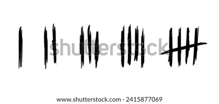 Checklist Or Tally Sheet With Hand Drawn Lines