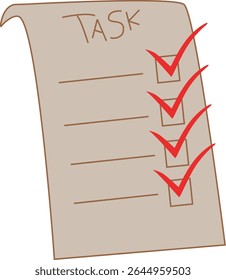 lista de verificação lista de tarefas papel ilustração clip-art