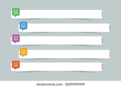 Checklist Template Design for Data Infographic or Text Presentation