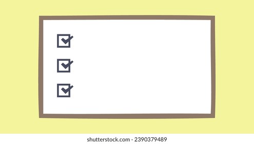 checklist, text space, eye-catching image, background, simple, cute