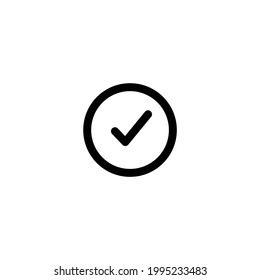 Checklist  Tick Single Icon For Web,Mobile app, presentation , EPS 10 editable Stroke