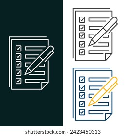 Checklist, To-Do List, Task List, Planning, Vector Icon Design