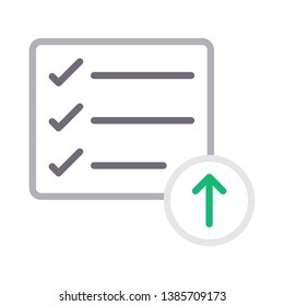 checklist upload color line icon