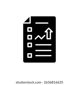 Checklist with Upward Arrow Representing Progress and Growth