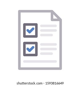 checklist vector color line icon 