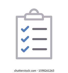 checklist vector color line icon 