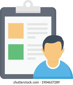 checklist vector colour flat icon