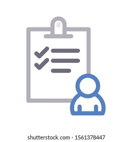 checklist vector colour line icon 