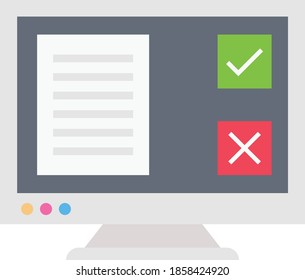 checklist vector flat colour icon