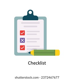 Checklist vector Flat Icon Design illustration. Symbol on White background EPS 10 File 