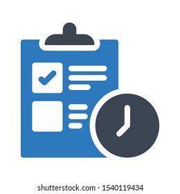 checklist vector glyph color  icon