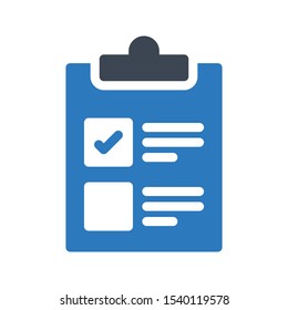 checklist vector glyph color  icon