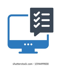 checklist vector glyph color icon 
