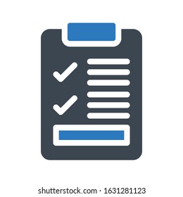 checklist vector glyph color icon 