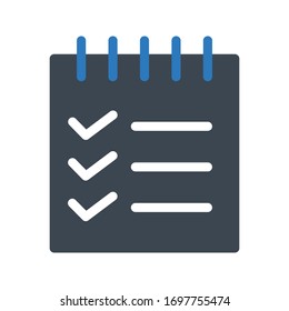 checklist vector glyph color icon 