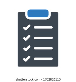 Vektorillustration-Symbol der Checkliste 