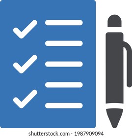 checklist vector glyph color icon